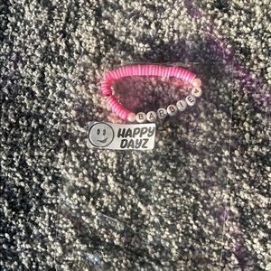 Pink Silicone Charm Bracelet Jewelry